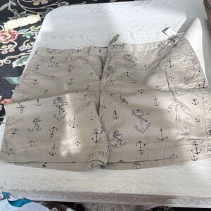 Men's Tan Anchor Nautica print Shorts size 38 W